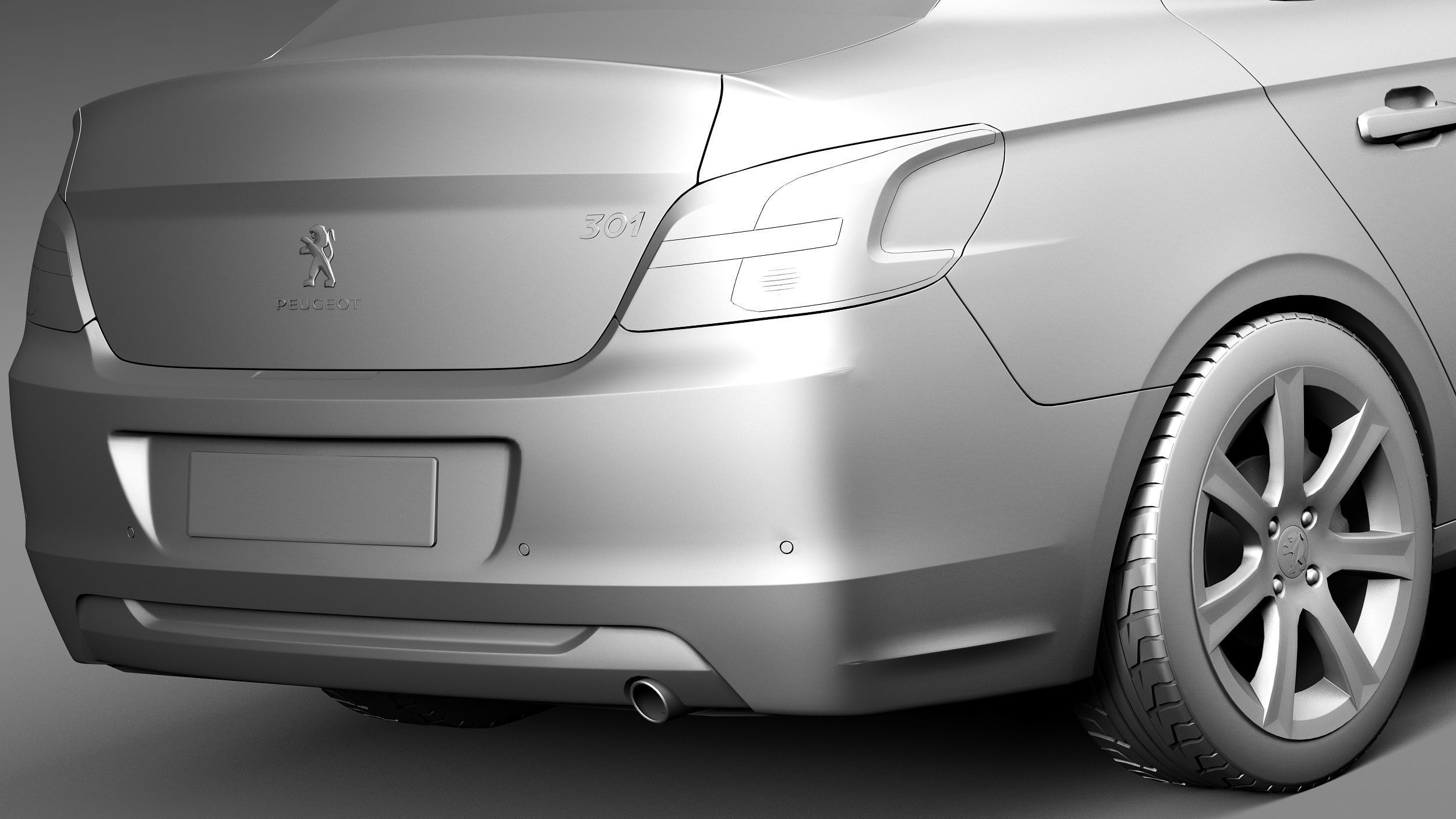 Peugeot 301 2013 3D model_11