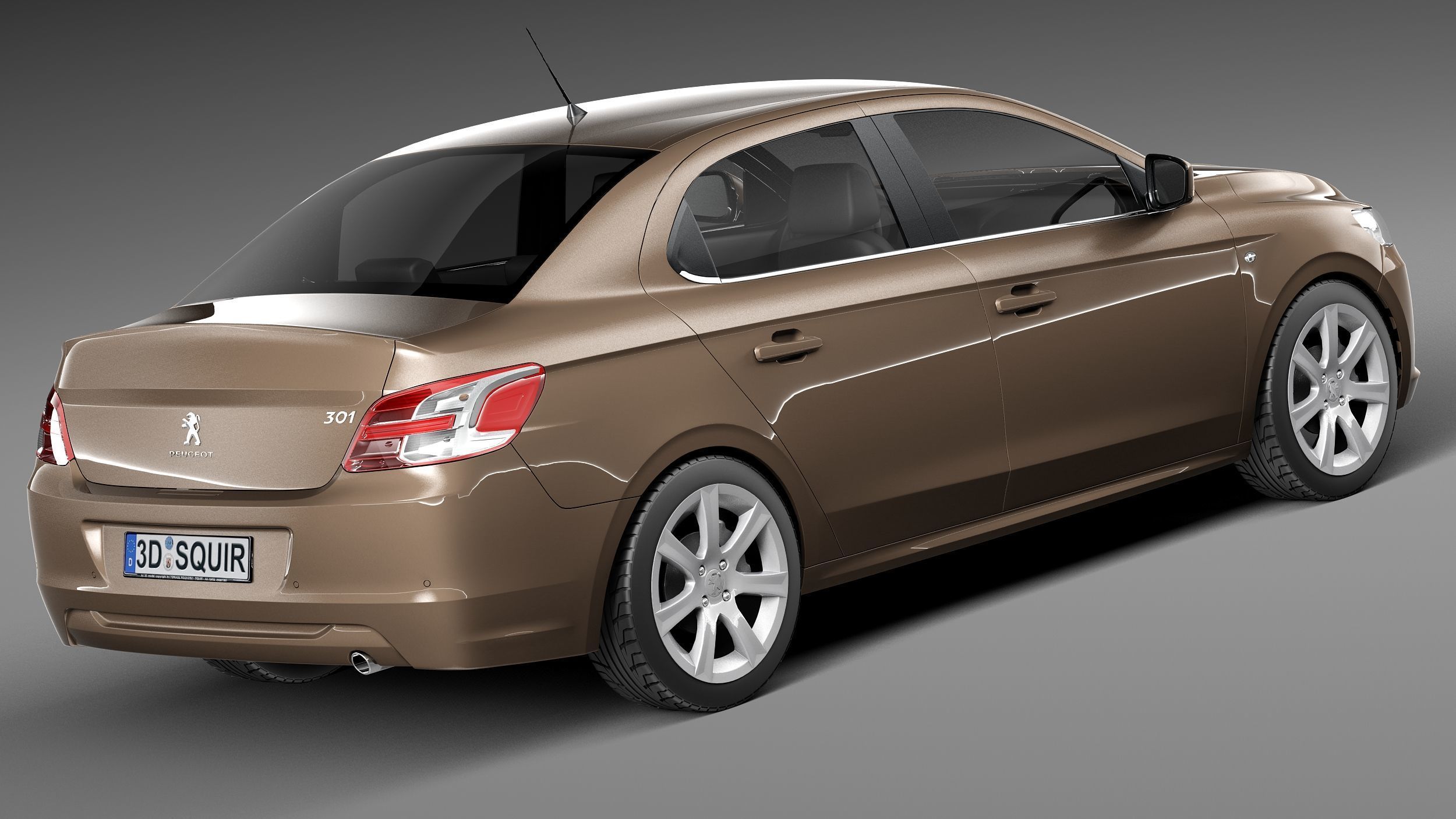 Peugeot 301 2013 3D model_4