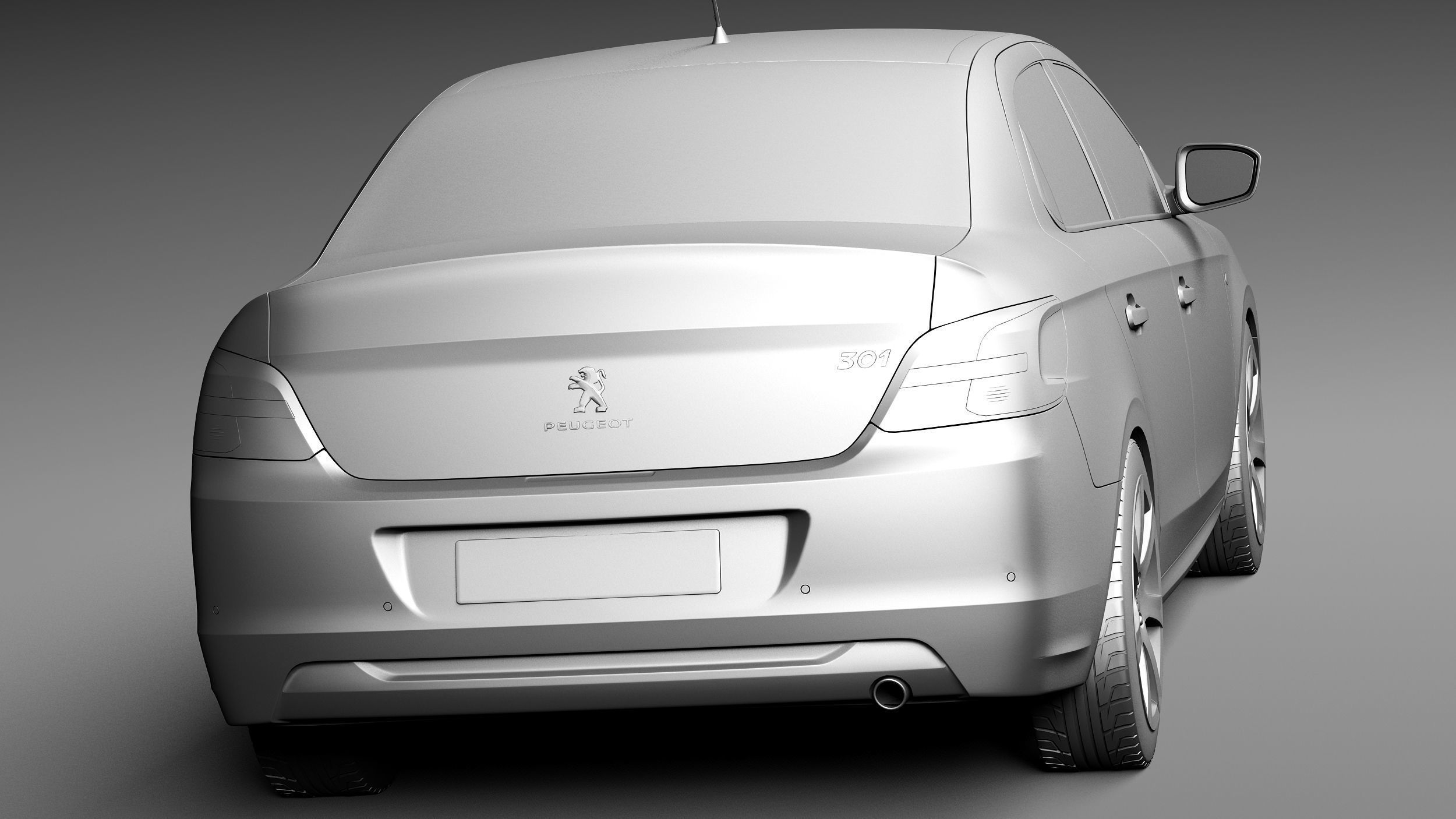Peugeot 301 2013 3D model_13