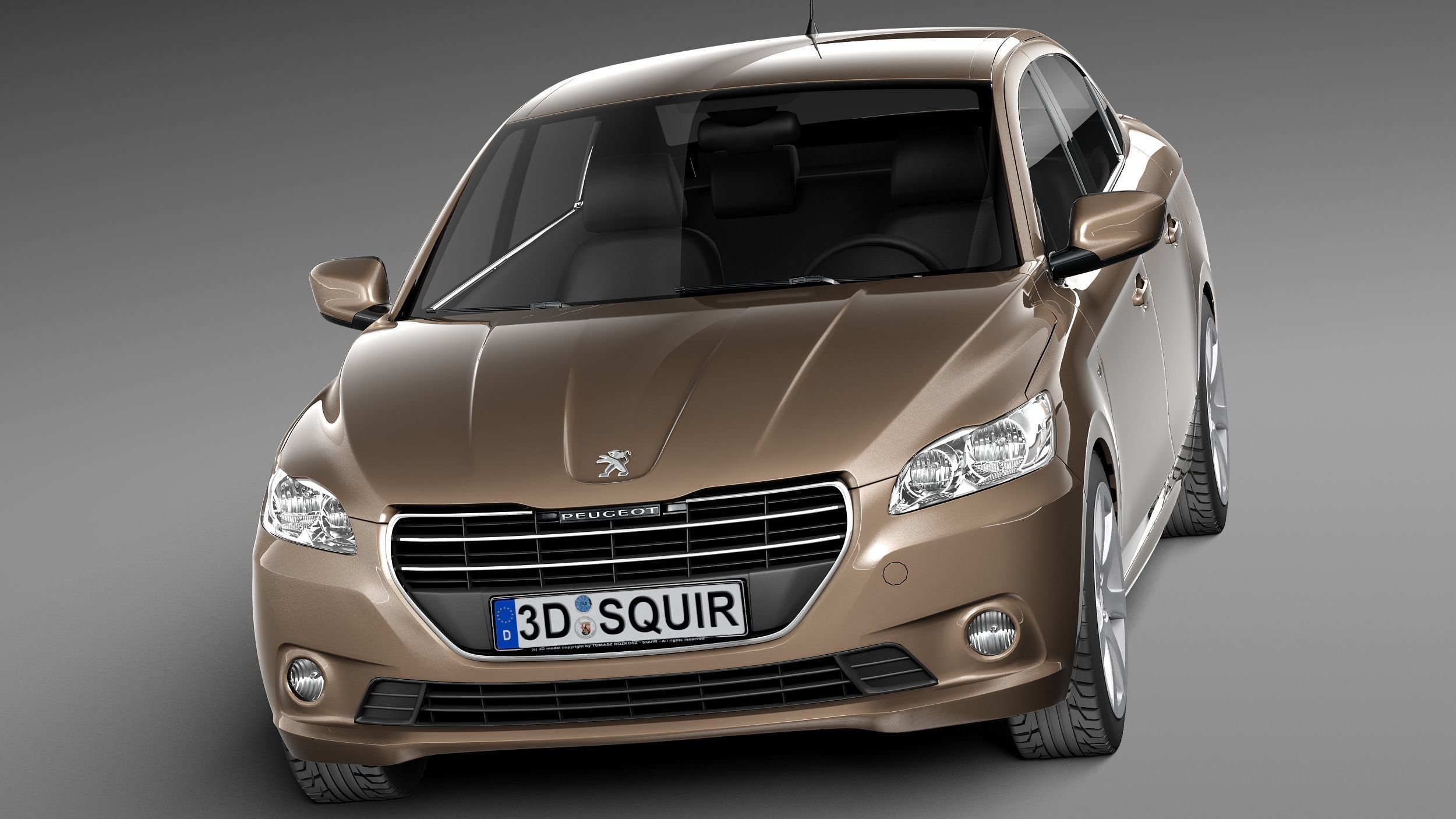 Peugeot 301 2013 3D model_1