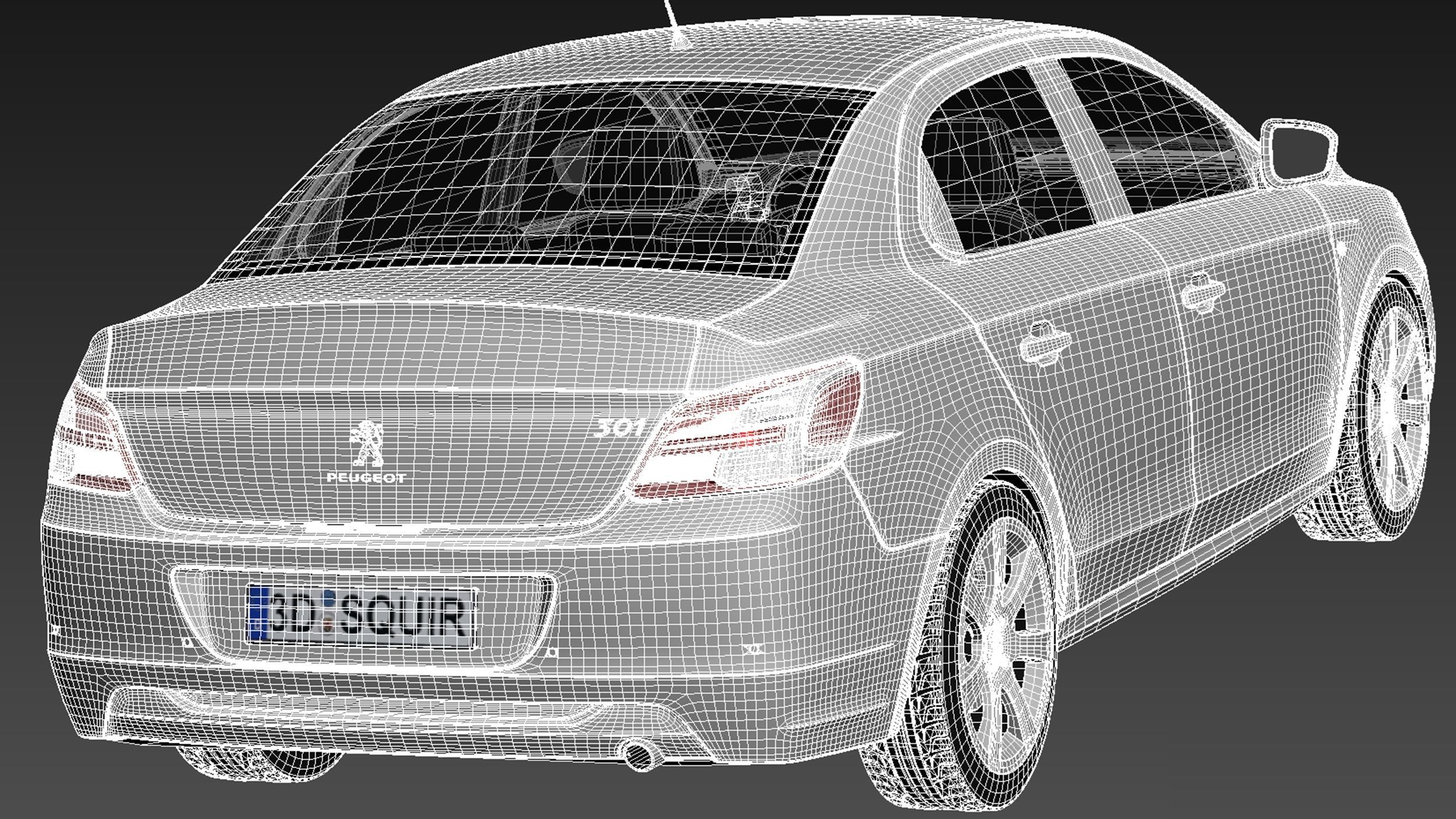 Peugeot 301 2013 3D model_17
