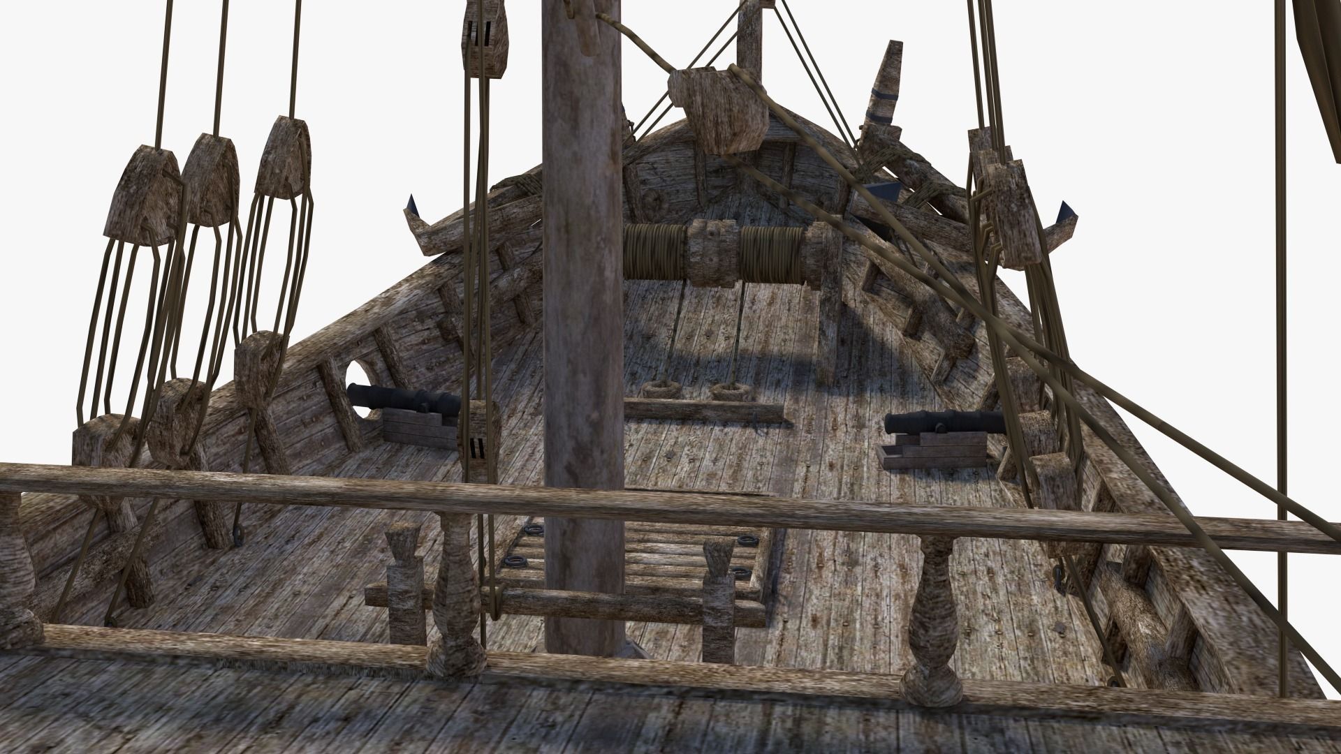 The Nina mediterranean sailing ship 3D model_7