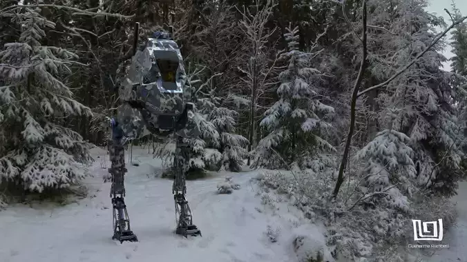 Sat Bot 27 - Sci Fi Mech 3D model