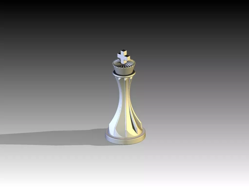 king chess piece 3D print model_0