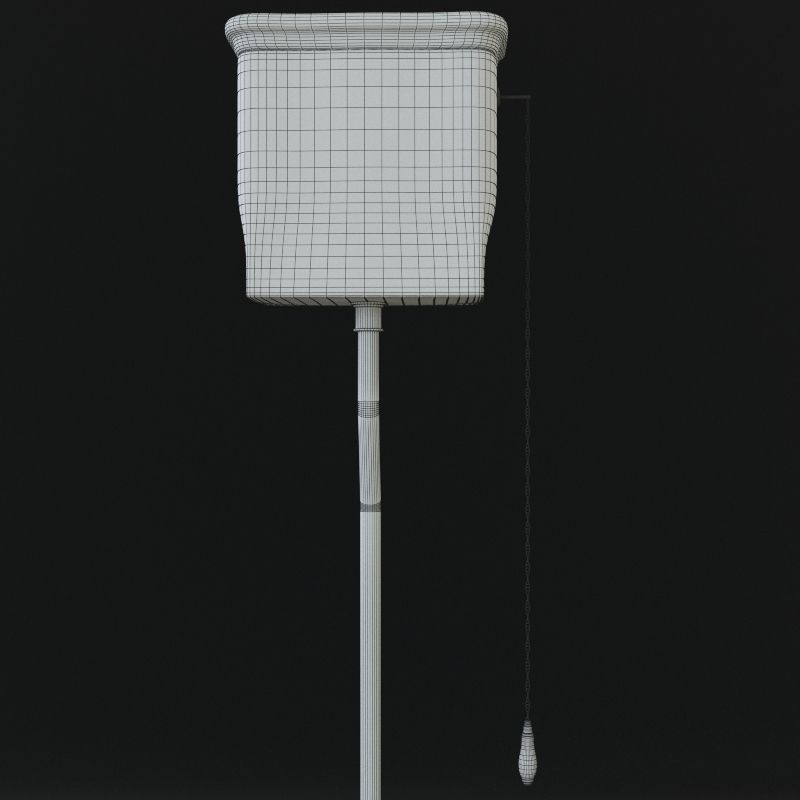 Classical bathroom set - toilet bidet washbasin - Hermitage 3D model_5