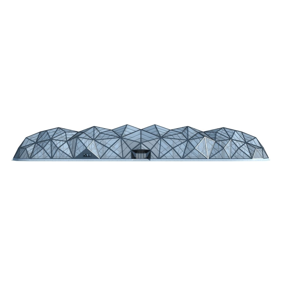 Modern Futuristic Building 3D model_1