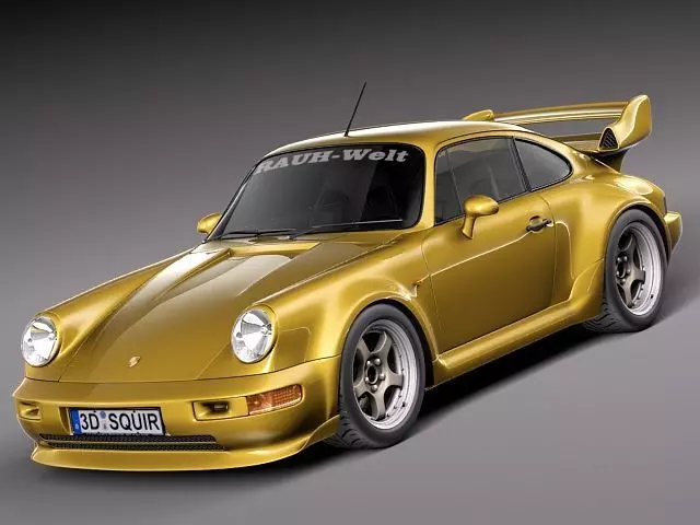 Porsche 911 964 turbo 1990 3D model_0