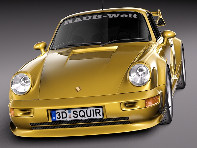Porsche 911 964 turbo 1990 3D model_1
