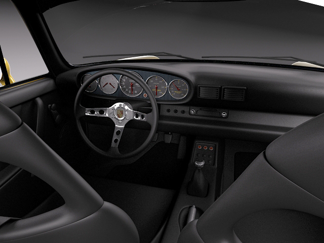 Porsche 911 964 turbo 1990 3D model_8