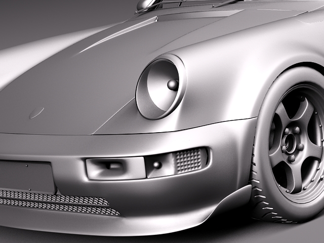Porsche 911 964 turbo 1990 3D model_15
