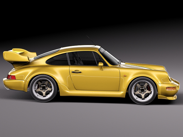 Porsche 911 964 turbo 1990 3D model_6