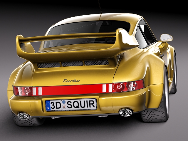 Porsche 911 964 turbo 1990 3D model_5