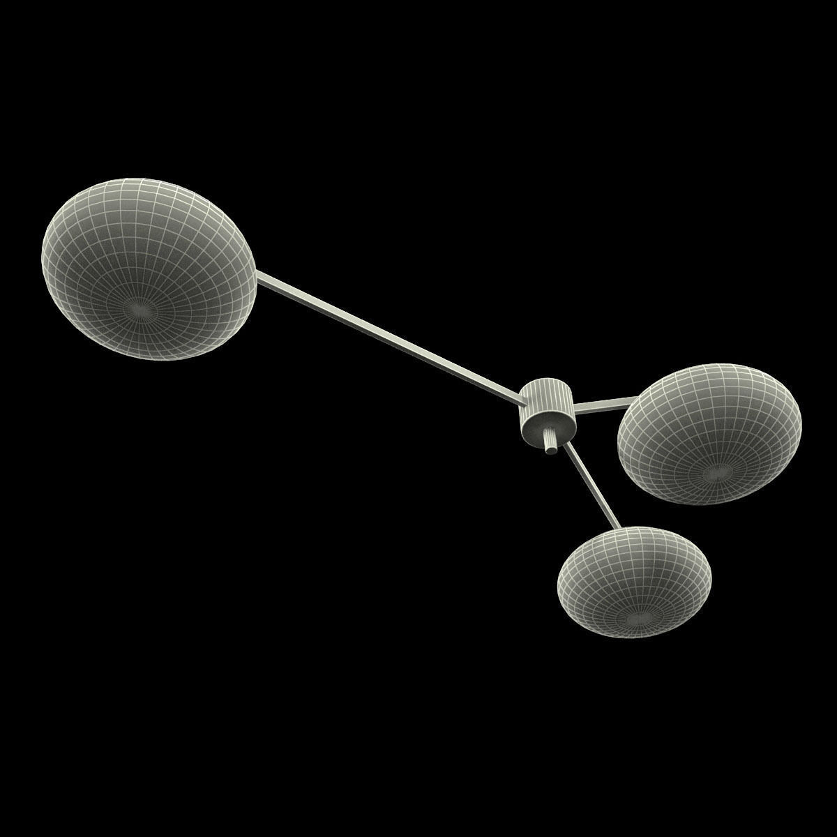 Chandelier By Angelo Lelli For Arredoluce 3D model_7