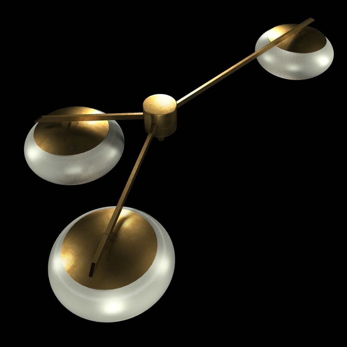 Chandelier By Angelo Lelli For Arredoluce 3D model_3