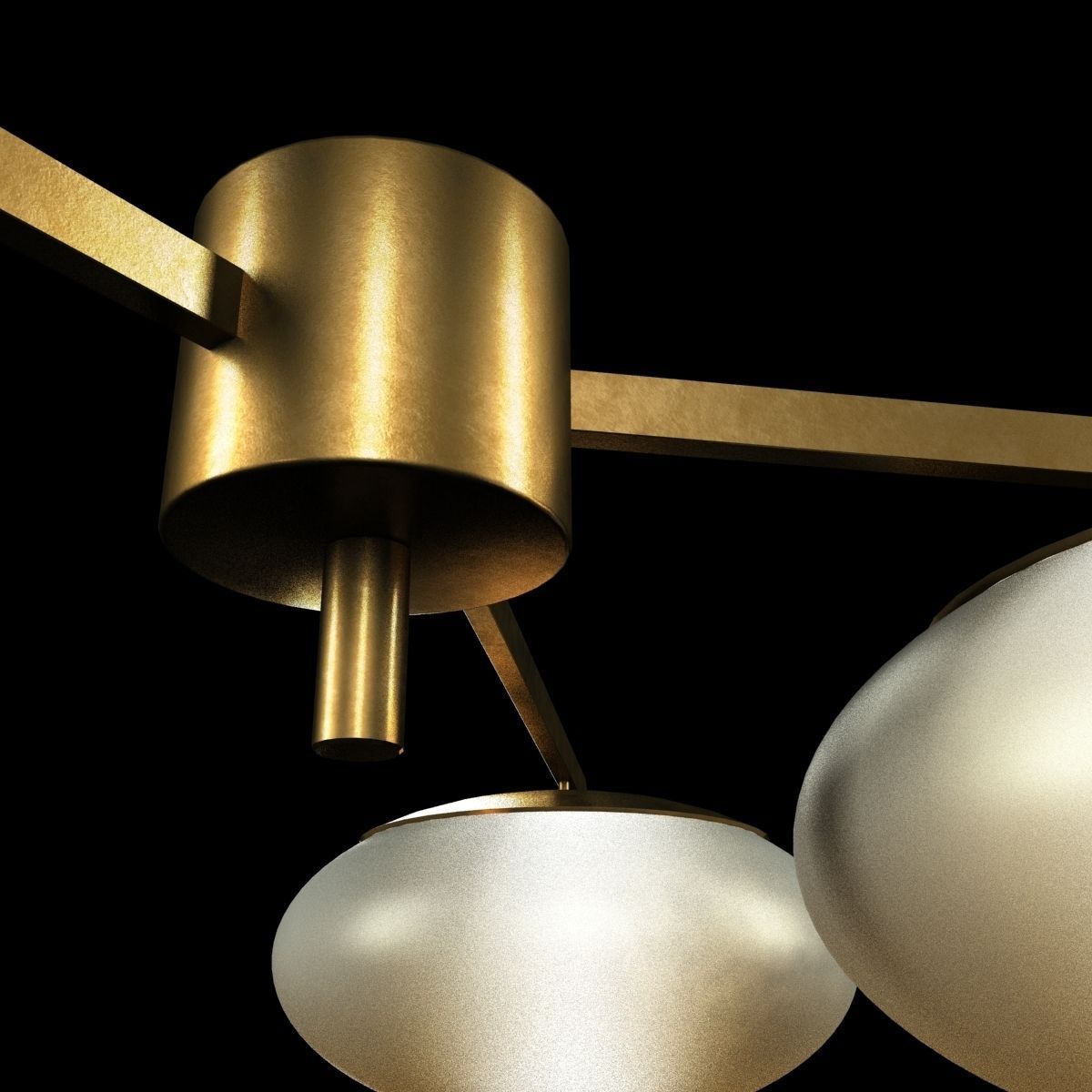 Chandelier By Angelo Lelli For Arredoluce 3D model_2