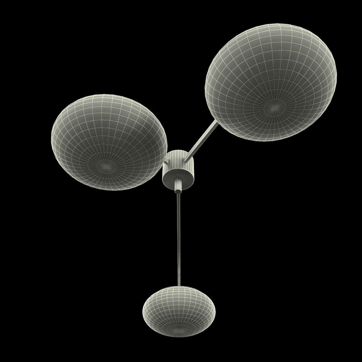 Chandelier By Angelo Lelli For Arredoluce 3D model_6