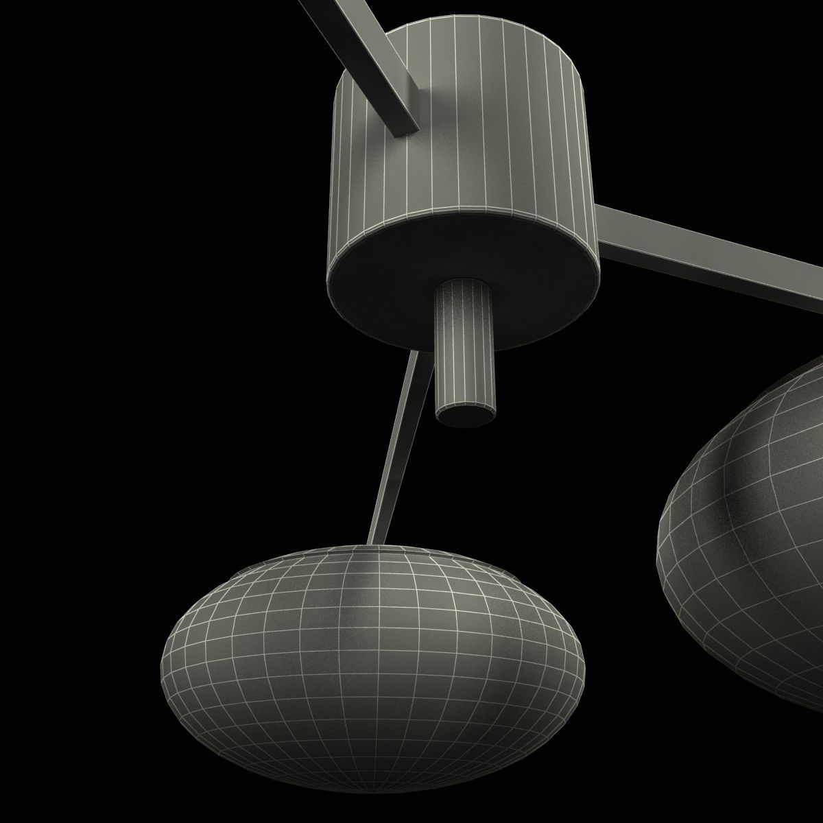 Chandelier By Angelo Lelli For Arredoluce 3D model_9