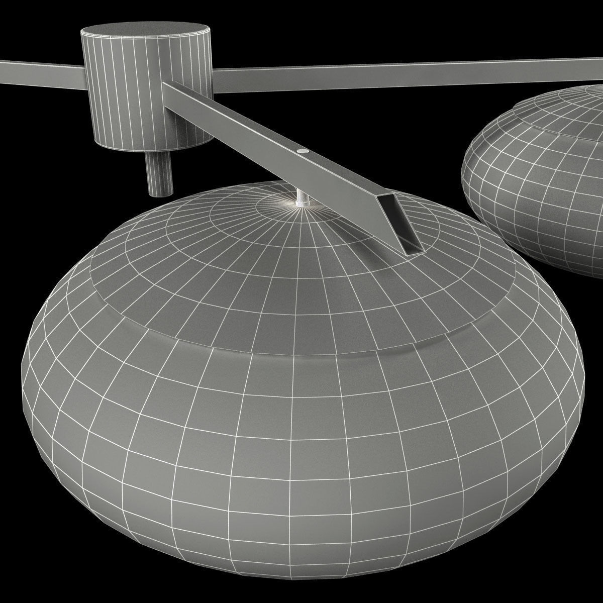 Chandelier By Angelo Lelli For Arredoluce 3D model_8