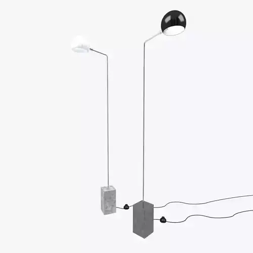 David Weeks Cement Standing lamp 3D model
