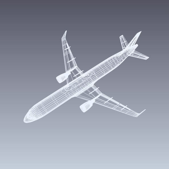 Airbus A320-100 commercial jetliner Low-poly 3D model_11