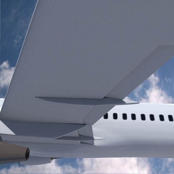 Airbus A320-100 commercial jetliner Low-poly 3D model_6