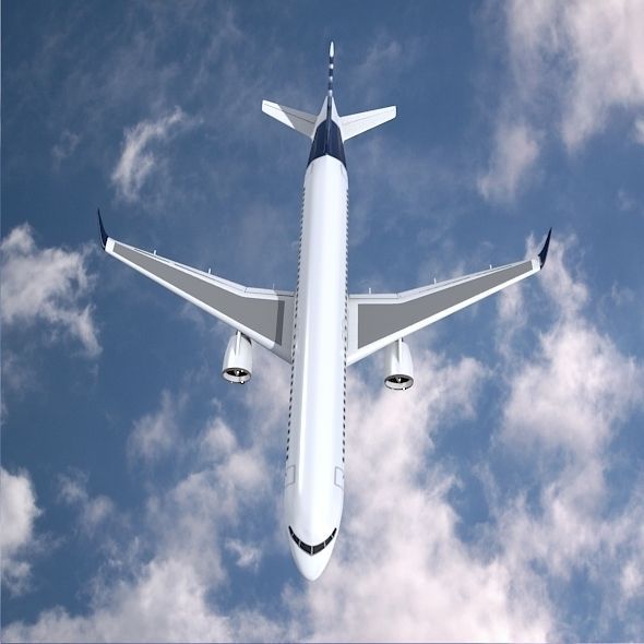 Airbus A320-100 commercial jetliner Low-poly 3D model_7