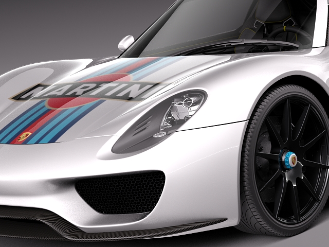 Porsche 918 Spyder Martini 2013 3D model_2