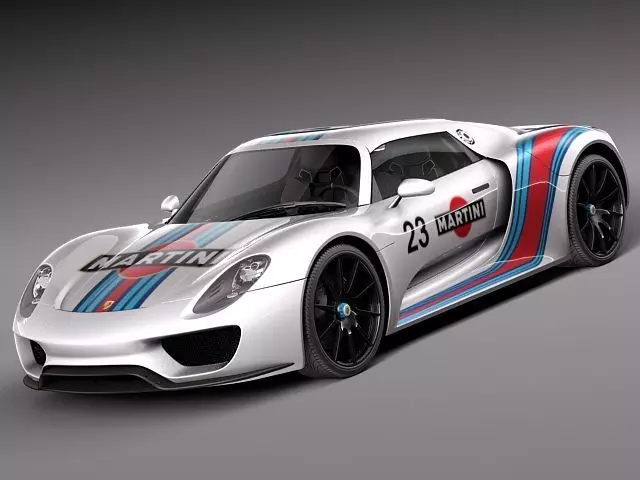 Porsche 918 Spyder Martini 2013 3D model_0