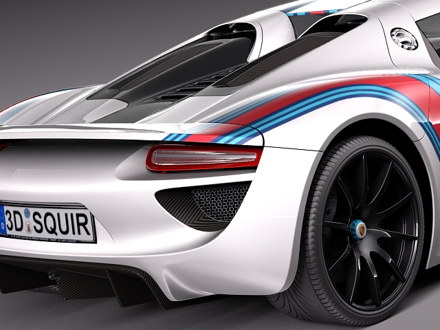 Porsche 918 Spyder Martini 2013 3D model_3