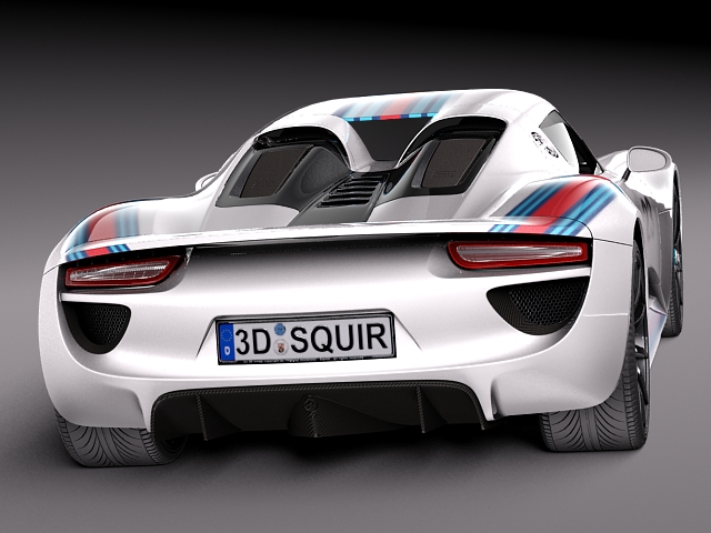 Porsche 918 Spyder Martini 2013 3D model_5