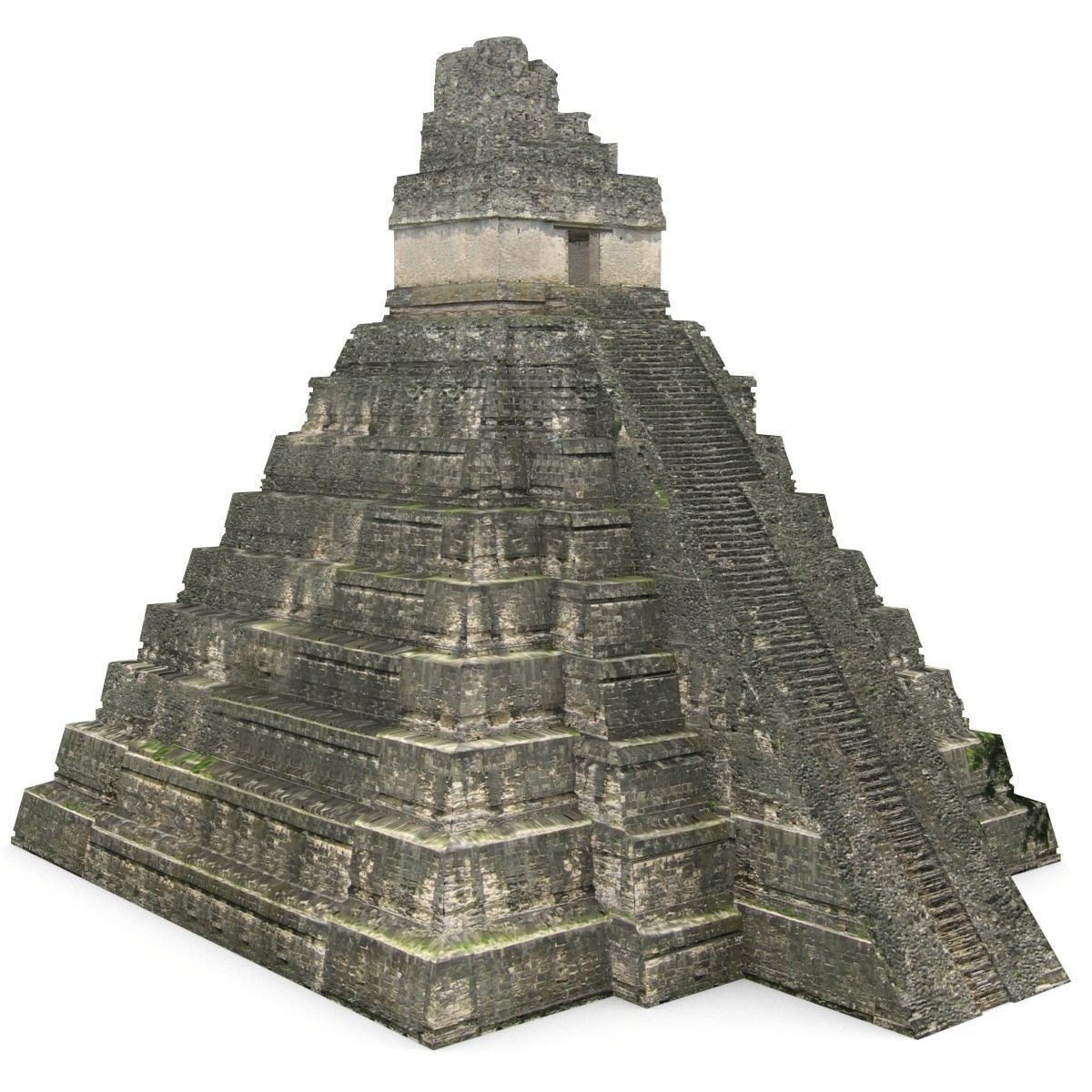 Tikal Temple 1 Low-poly 3D model_4