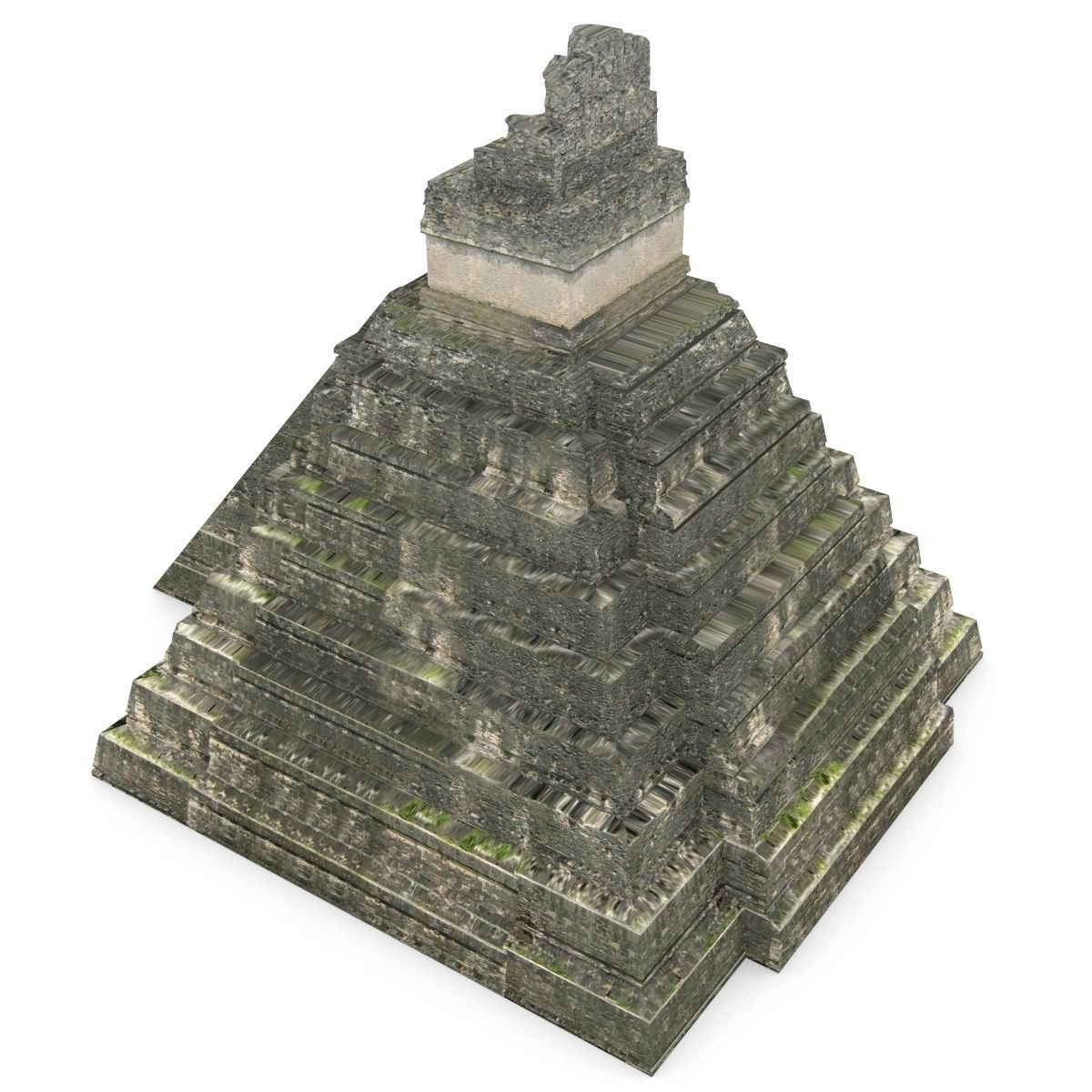 Tikal Temple 1 Low-poly 3D model_2