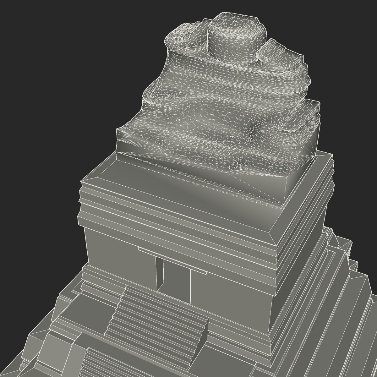 Tikal Temple 1 Low-poly 3D model_14