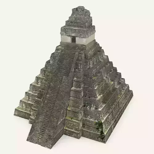 Tikal Temple 1 Low-poly 3D model