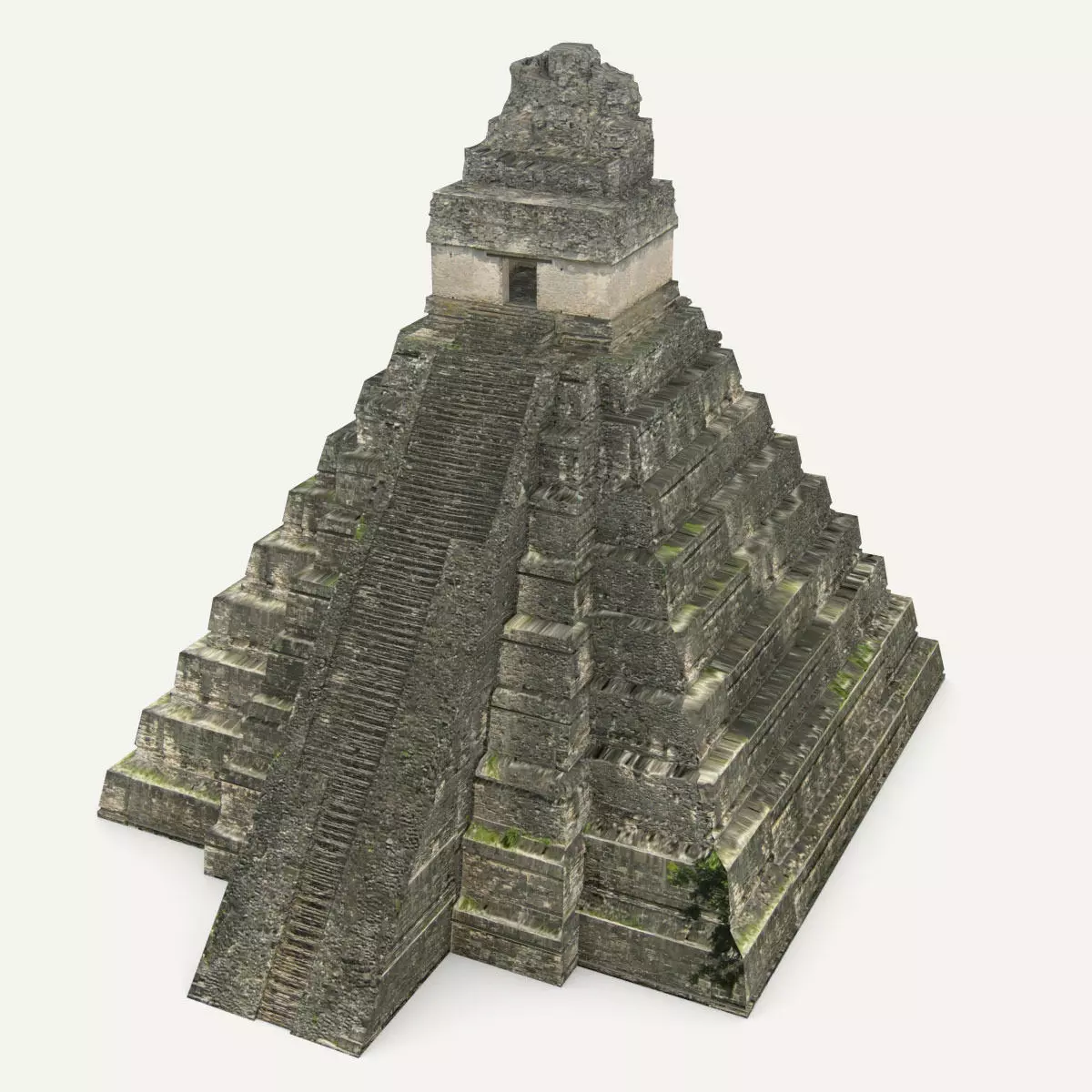 Tikal Temple 1 Low-poly 3D model_0