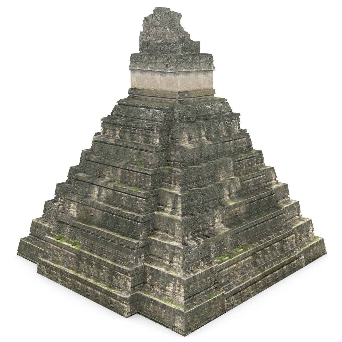Tikal Temple 1 Low-poly 3D model_3