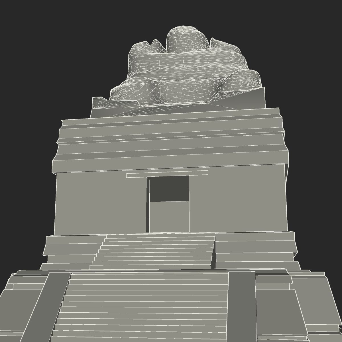 Tikal Temple 1 Low-poly 3D model_13