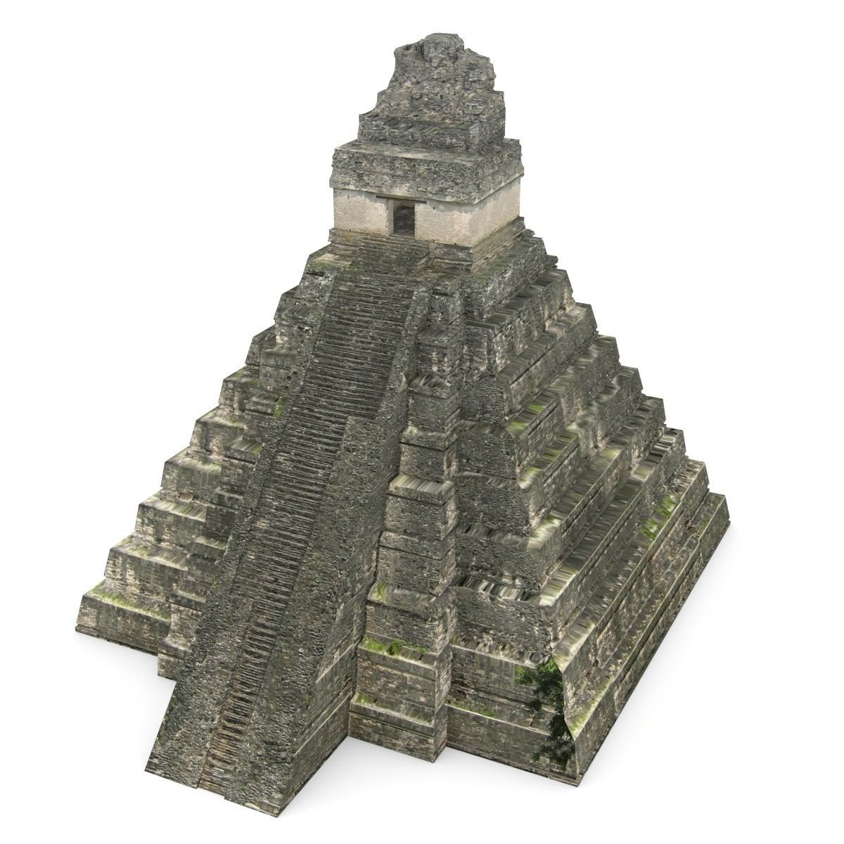 Tikal Temple 1 Low-poly 3D model_1