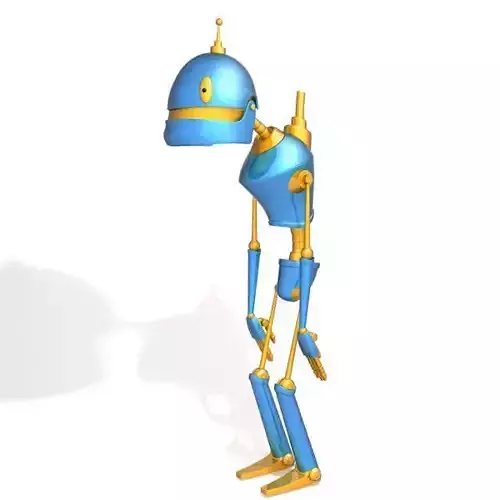 Robot cartoon 02 3D model