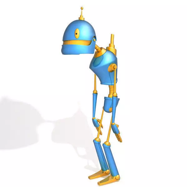 Robot cartoon 02 3D model_0
