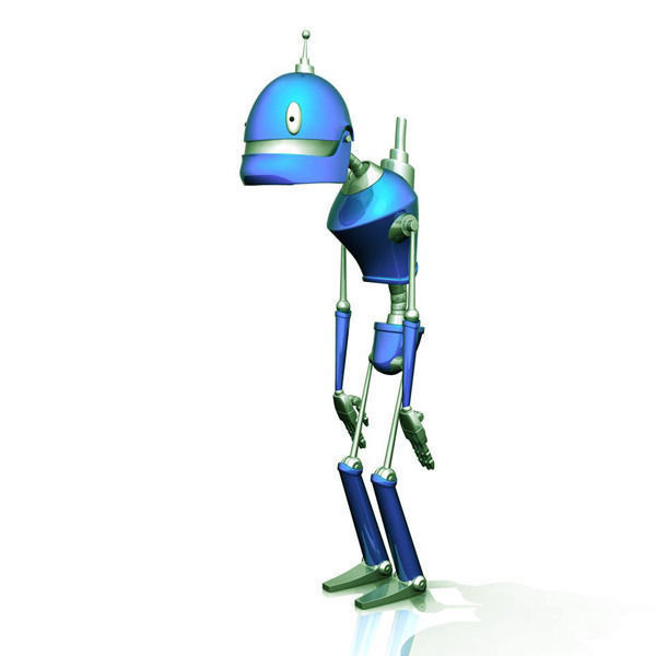 Robot cartoon 02 3D model_9