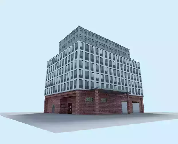 City Office Building Low-poly 3D model