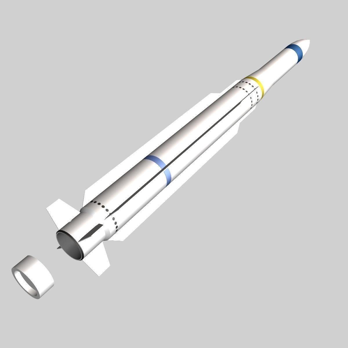 RIM-162 ESSM Missile 3D model_5