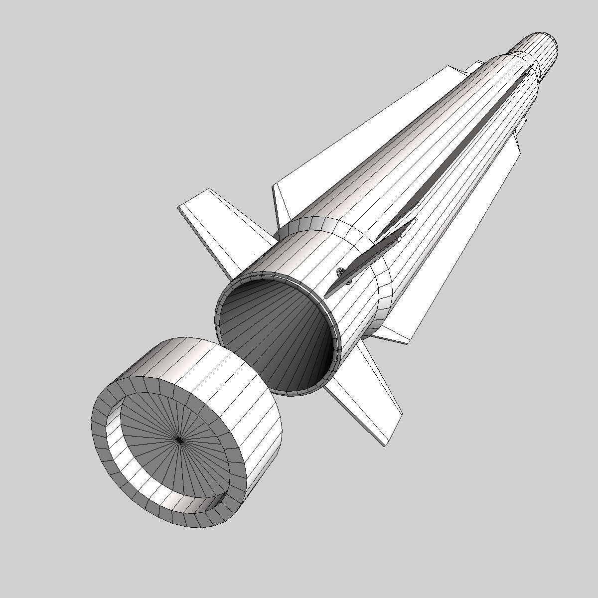 RIM-162 ESSM Missile 3D model_11