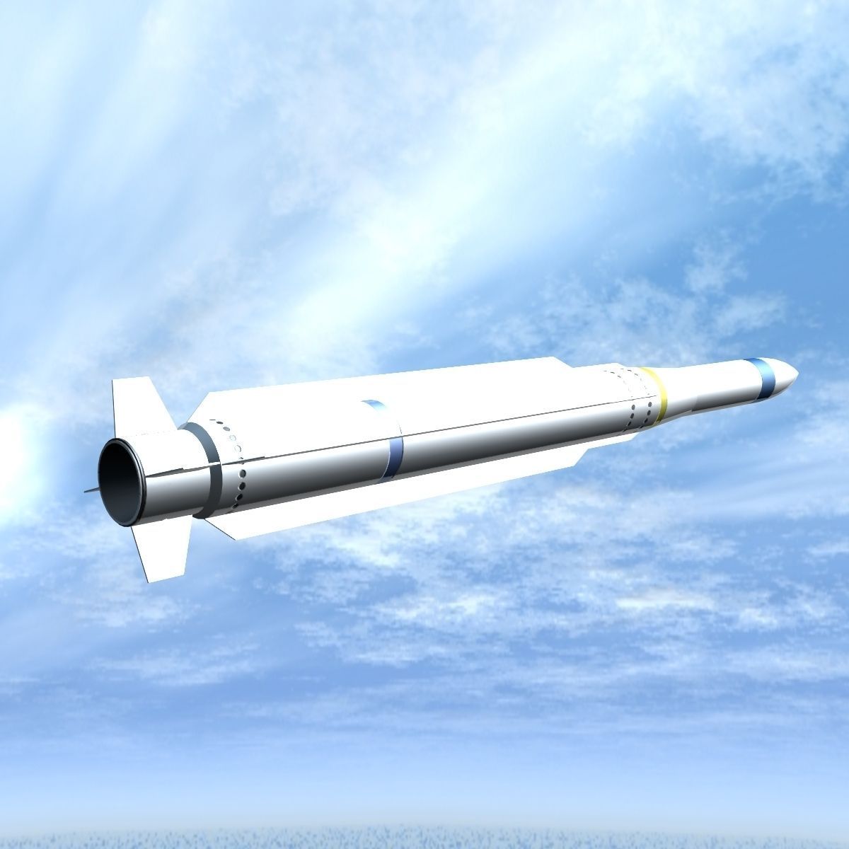 RIM-162 ESSM Missile 3D model_2