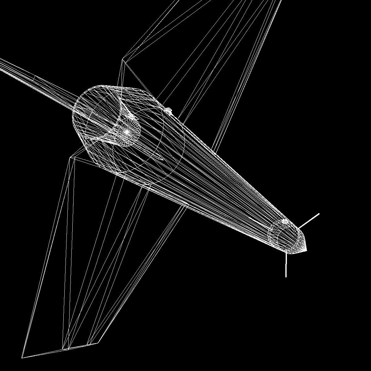 Black Brant II Sounding Rocket Low-poly 3D model_21
