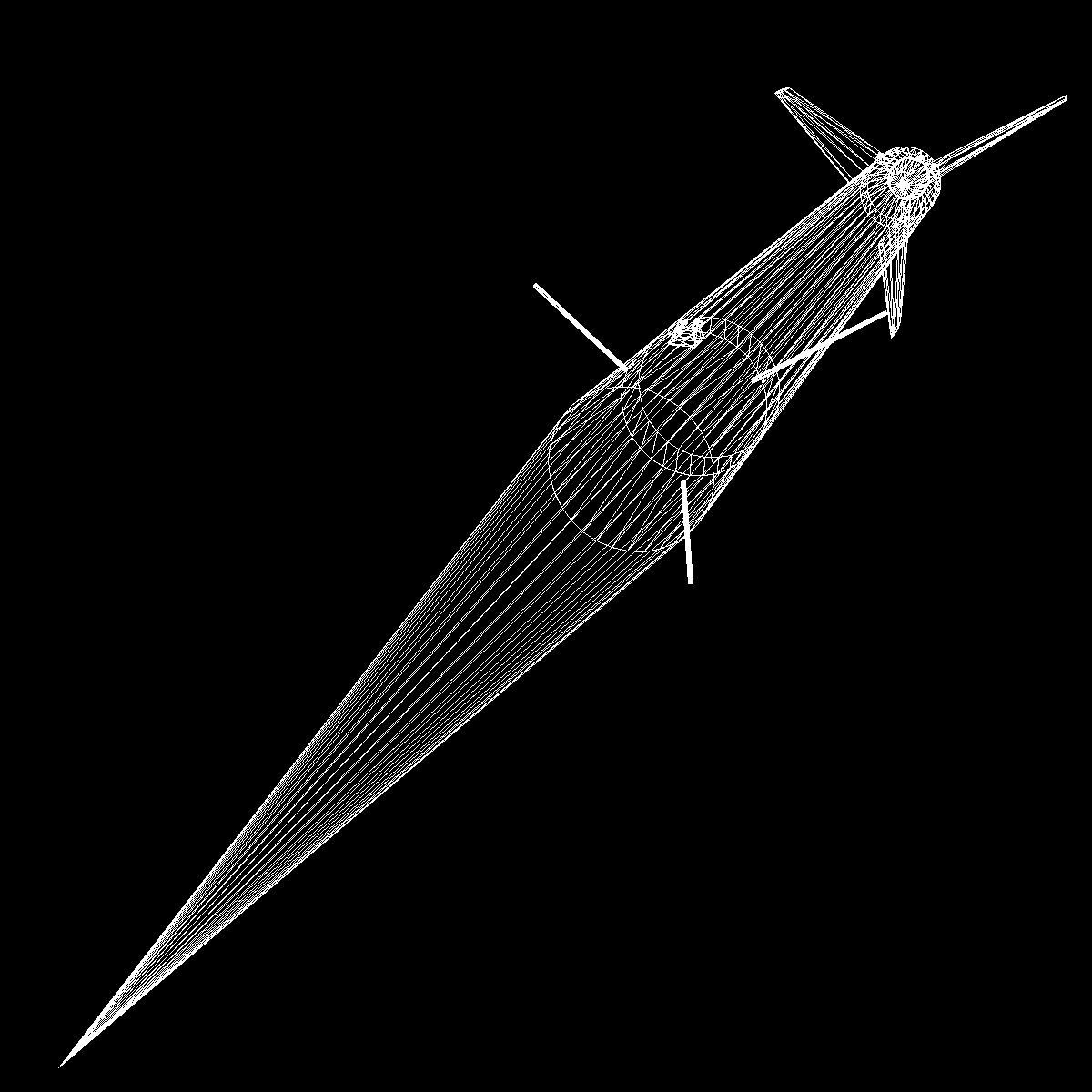 Black Brant II Sounding Rocket Low-poly 3D model_18
