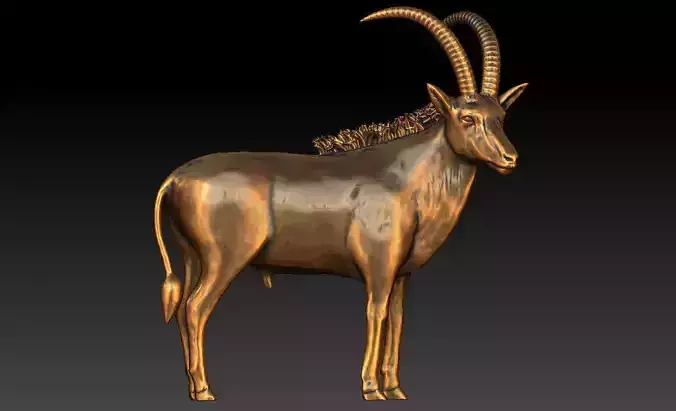 The giant sable antelope-Palanca Negra Gigante Sculpture 3D print model