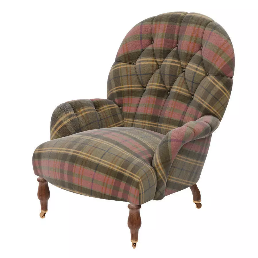 Armchair Harrington Low-poly 3D model_0