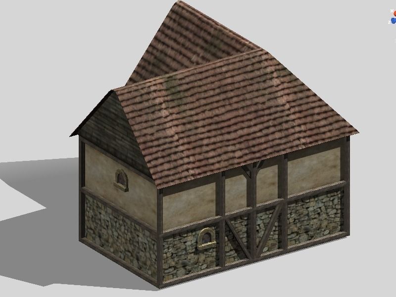 OldHouse medieval house 3D model_2